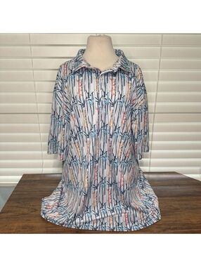 Bermuda Sands 2XL Short Sleeve Polo Shirt with Bamboo Print